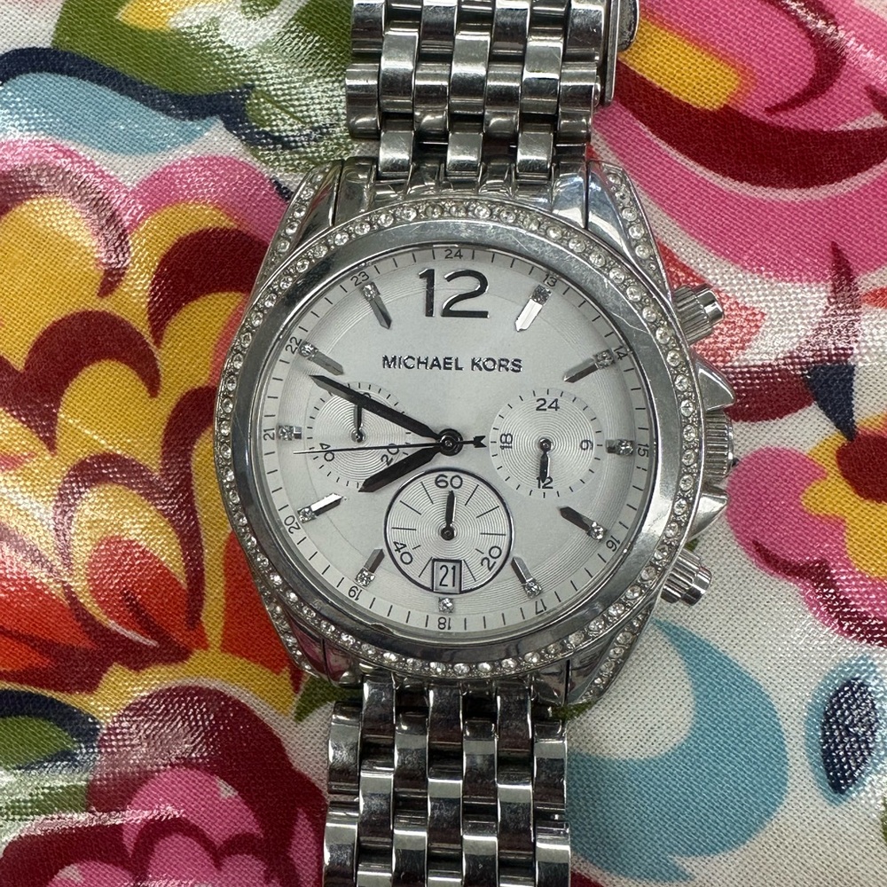Michael Kors Silver Chronograph Watch
